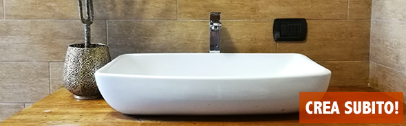 Top bagno mensole per lavabo su misura