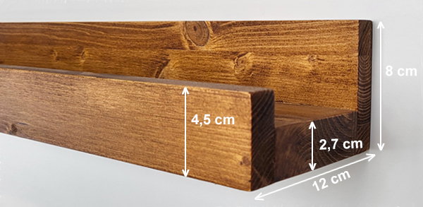 Customized fir wood shelf for pictures and photos