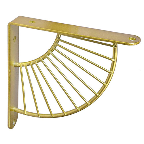 Fan-shaped shelf bracket 15 cm (Gold) - Staffe per Mensole