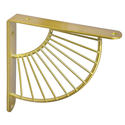 Fan-shaped shelf bracket 15 cm (Gold) - Shelf Brackets