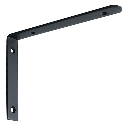 Staffa per mensola in acciaio 20 cm (nero) - Staffe per Mensole