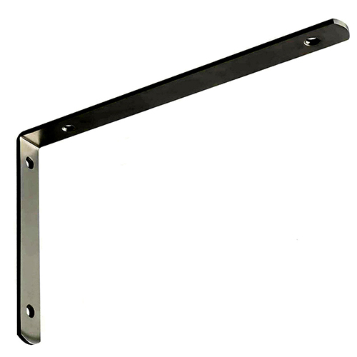 Staffa per mensola in acciaio 30 cm (nero) - Staffe per Mensole