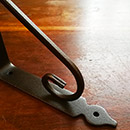 Staffa per mensola nero metallizzato 20 cm