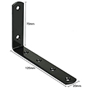 Black shelf bracket 12,5 cm